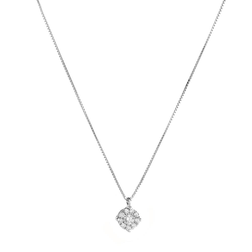 Girocollo in Oro Bianco e Diamanti Ref. GI-7214 - FIDELA