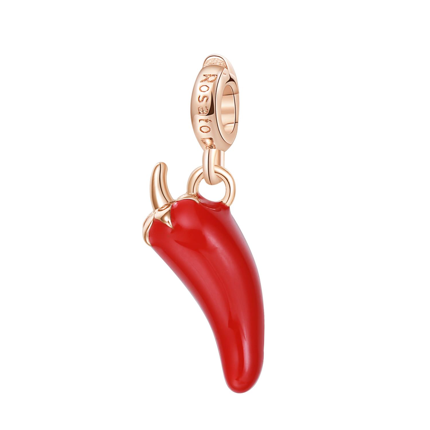 Rosato - Charm STORIE argento 925/1000 galvanica rosa peperoncino Ref. RZ004 - ROSATO