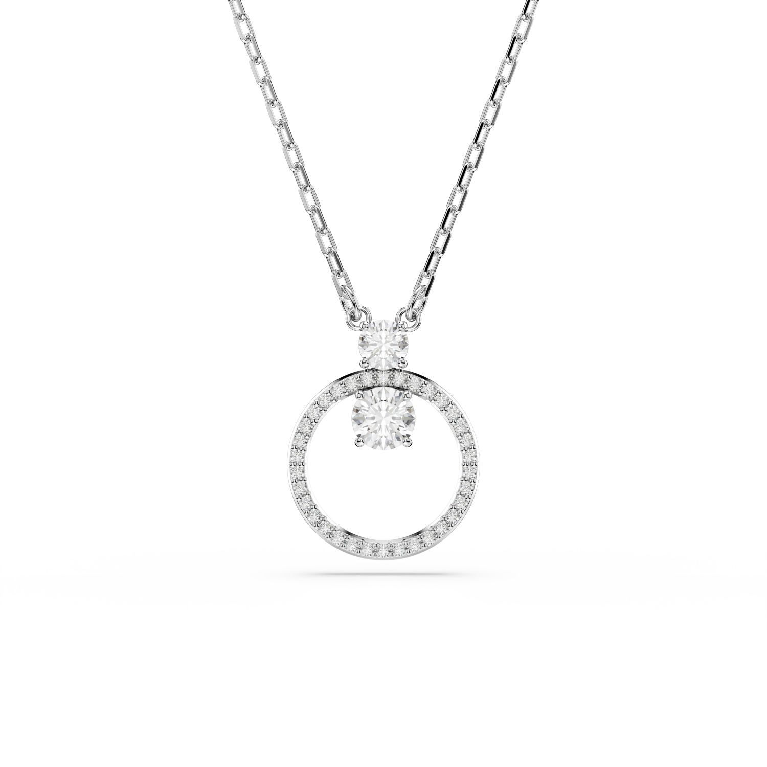 Swarovski - Pendente Constella, Taglio Round, Bianco, Placcato rodio Ref. 5692261 - SWAROVSKI