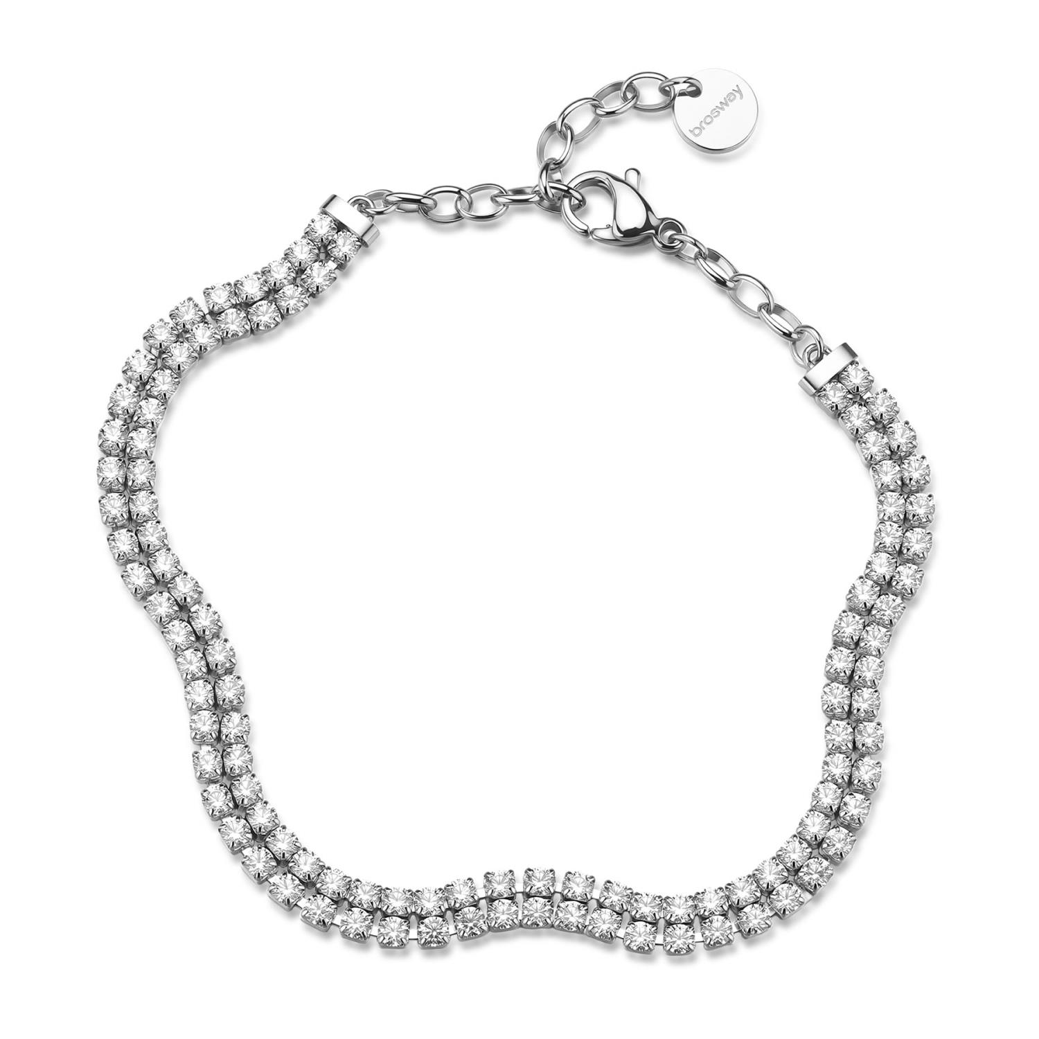Brosway - Bracciale DESIDERI doppiofilo in acciaio 316L, cubic zirconia white Ref. BEI111 - BROSWAY