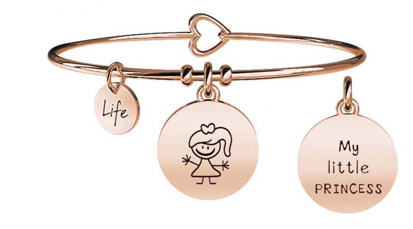 Gioielli Kidult - Bracciale in acciaio 316L e Pvd Ros&egrave; Ref. 731019 - KIDULT