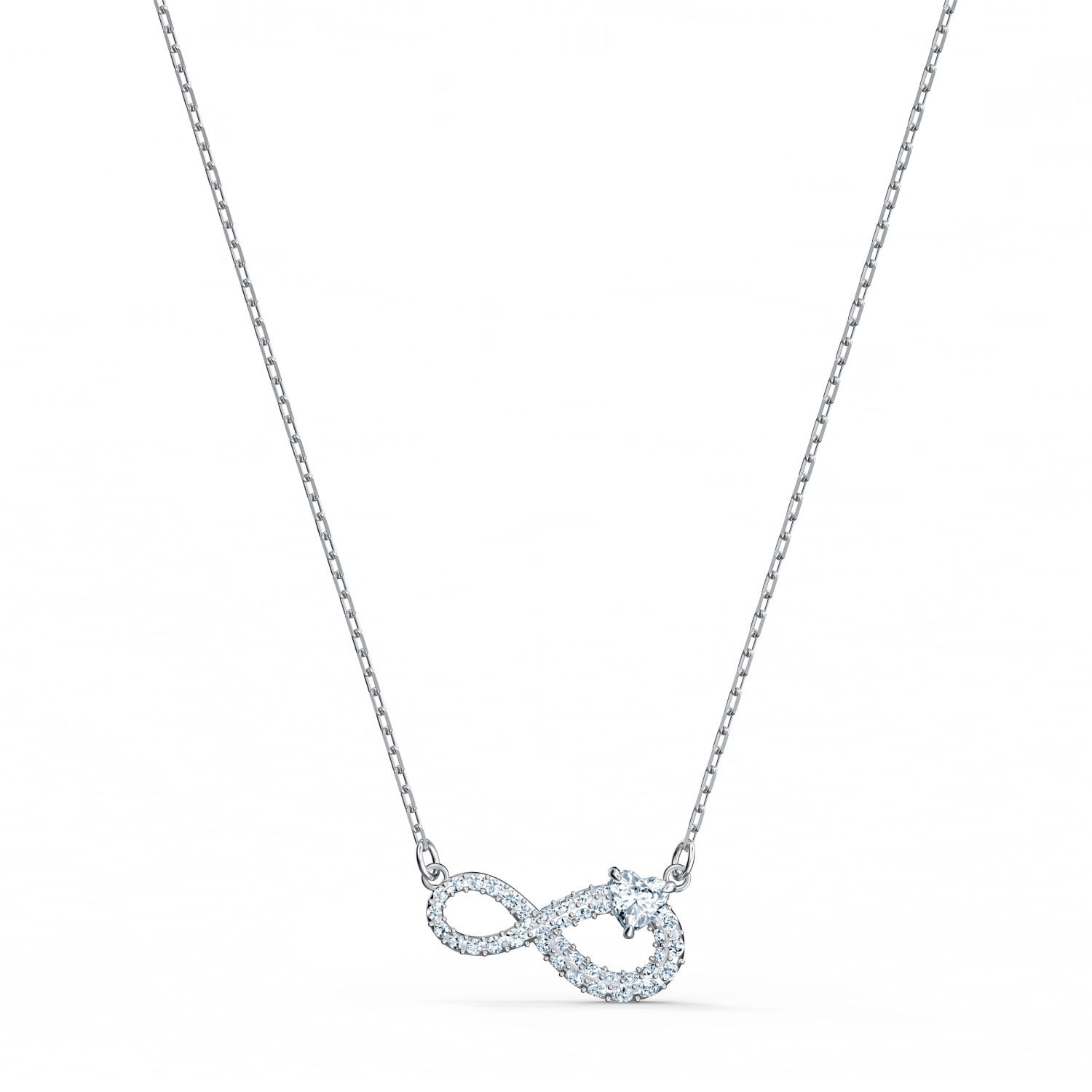 Swarovski - Collana Swarovski Infinity, Infinito, Bianco, Placcato rodio Ref. 5520576 - SWAROVSKI