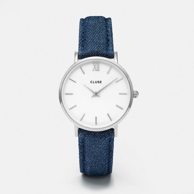 OROLOGIO CLUSE - Minuit Silver White/Blue Denim CL3  Ref.  CLUCL30030 - CLUSE