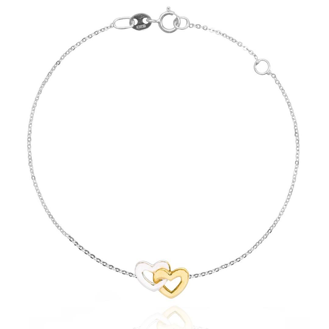 Bracciale in Oro Bianco e Giallo Simbolo Cuore Ref. 753019 - FACCO