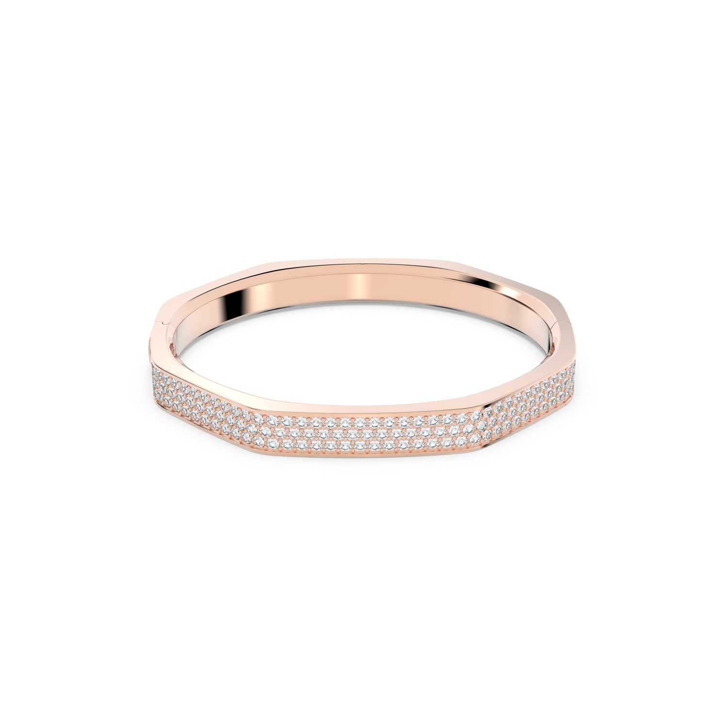 Swarovski - Bracciale rigido Dextera, Forma ottagonale, Bianco, Placcato color oro rosa Ref. 5655627 - SWAROVSKI