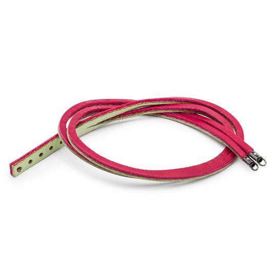 Trollbeads Bead in Cuoio - Braccial Cuoio Magenta/Verde Salvia 41 CM Ref. TLEBR-00068 - TROLLBEADS