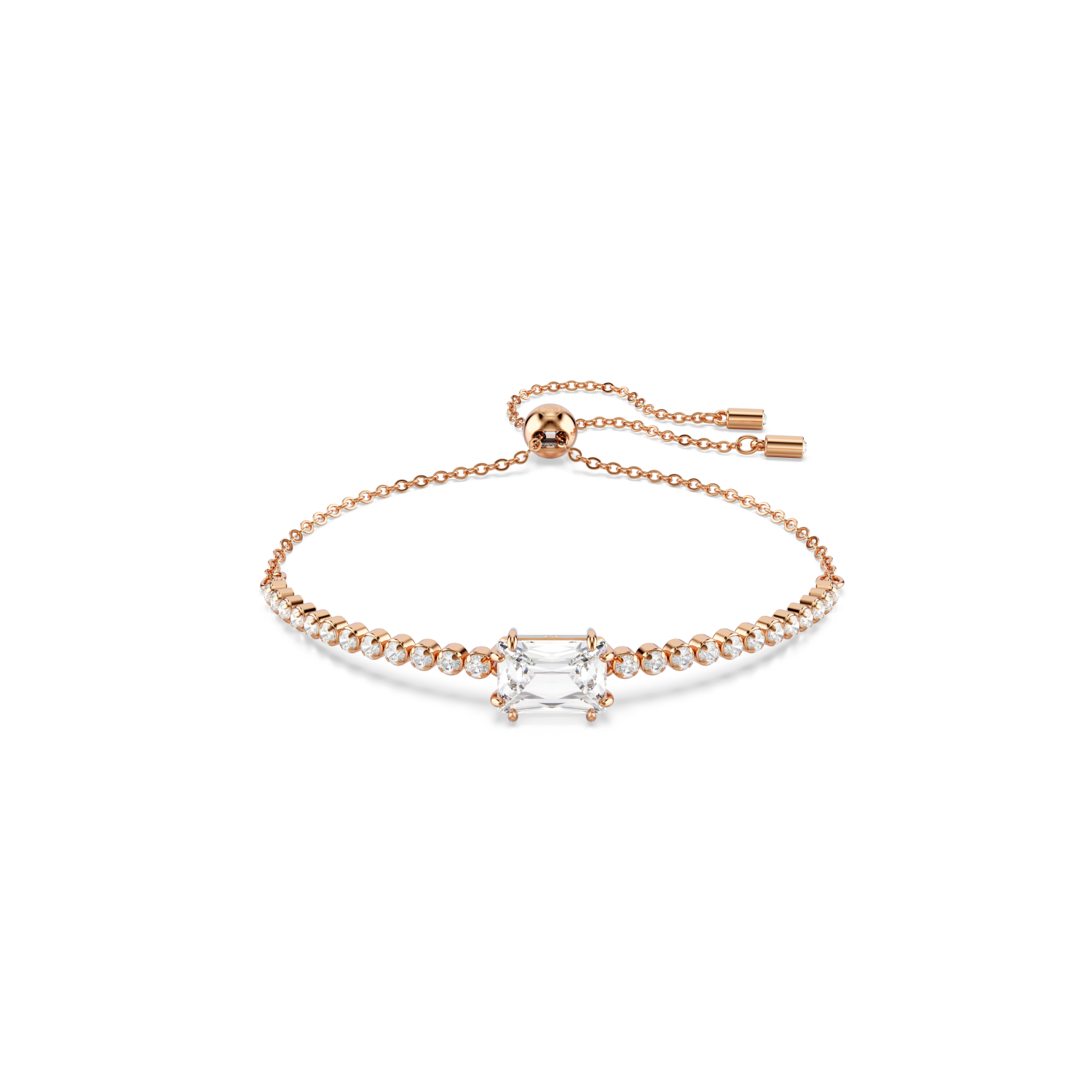 Swarovski - Bracciale Tennis Matrix, Taglio misto, Bianco, Placcato color oro rosa Ref. 5730706 - SWAROVSKI