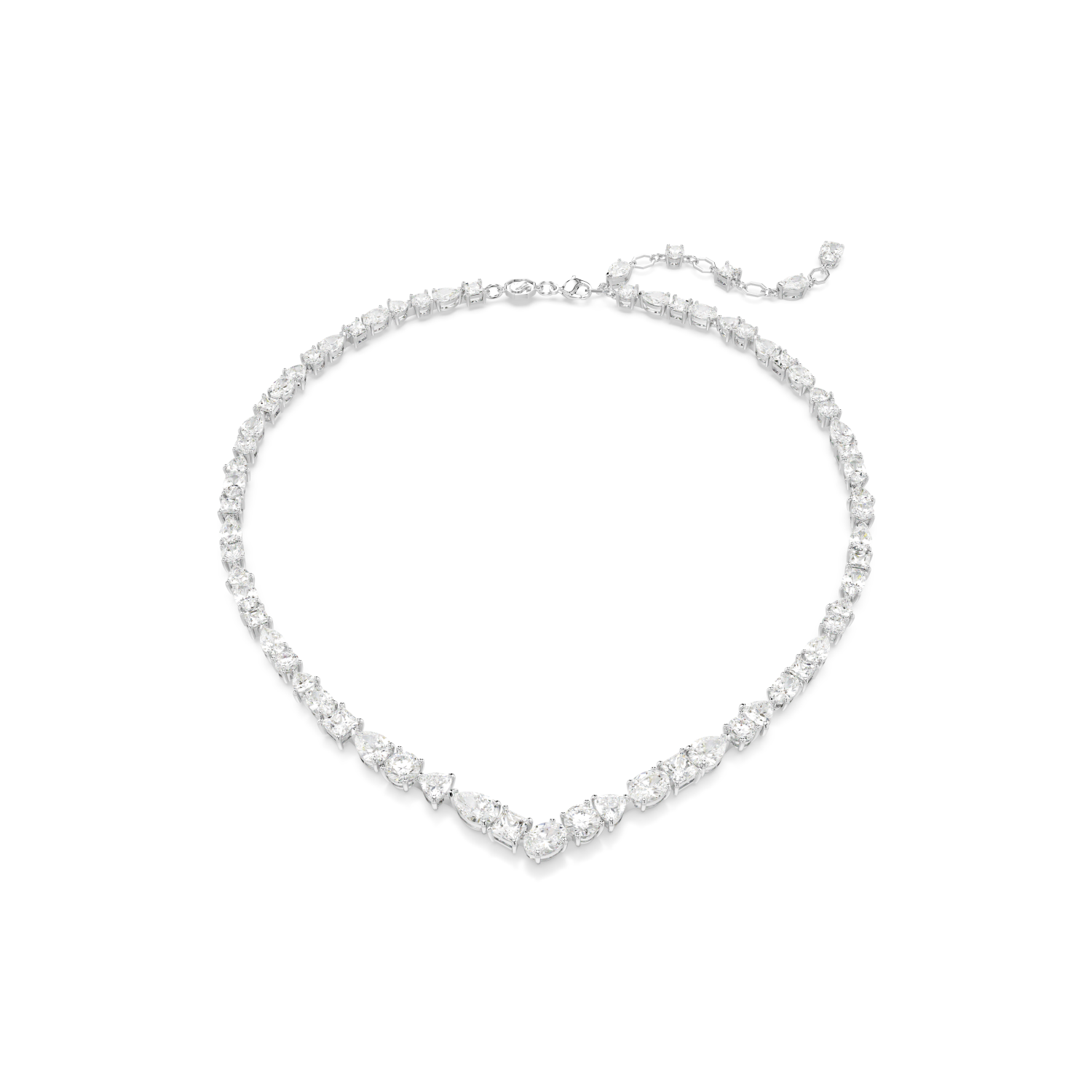 Swarovski - Collana Mesmera, Taglio misto, Bianca, Placcato rodio Ref. 5665242 - SWAROVSKI