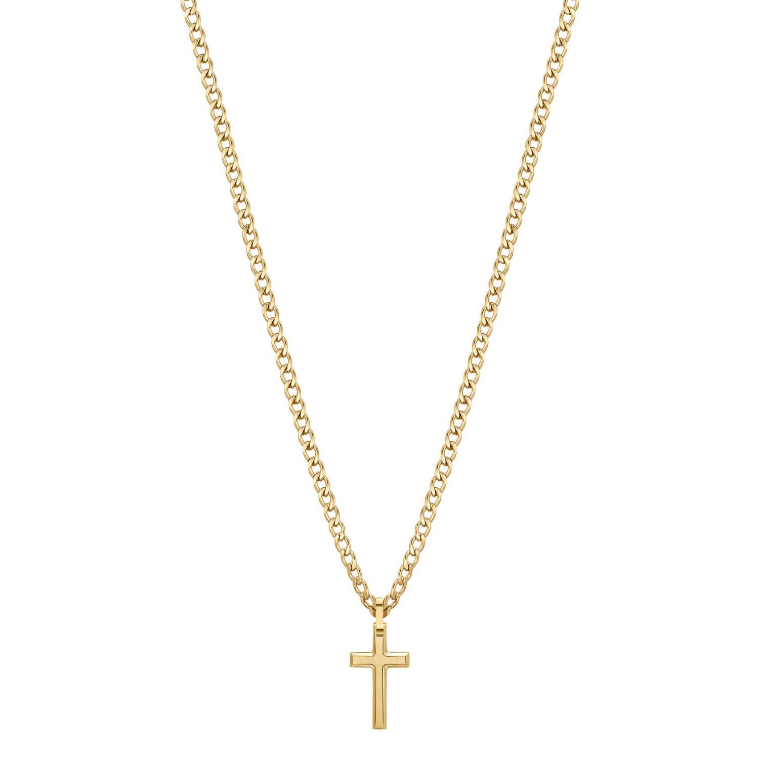 Brosway - Collana INK in acciaio, pvd oro, pendente croce. Ref. BIK30XL - BROSWAY