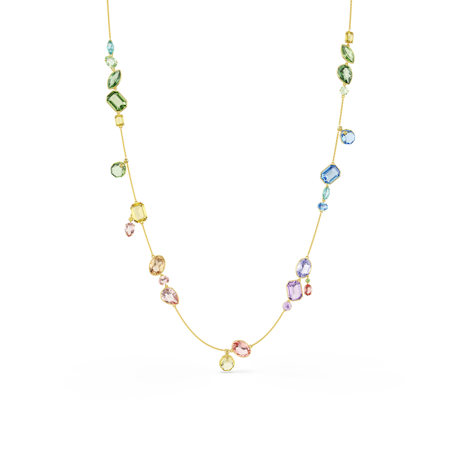 Swarovski - Collana Gema, Taglio misto, Multicolore, Placcato color oro Ref. 5737457 - SWAROVSKI