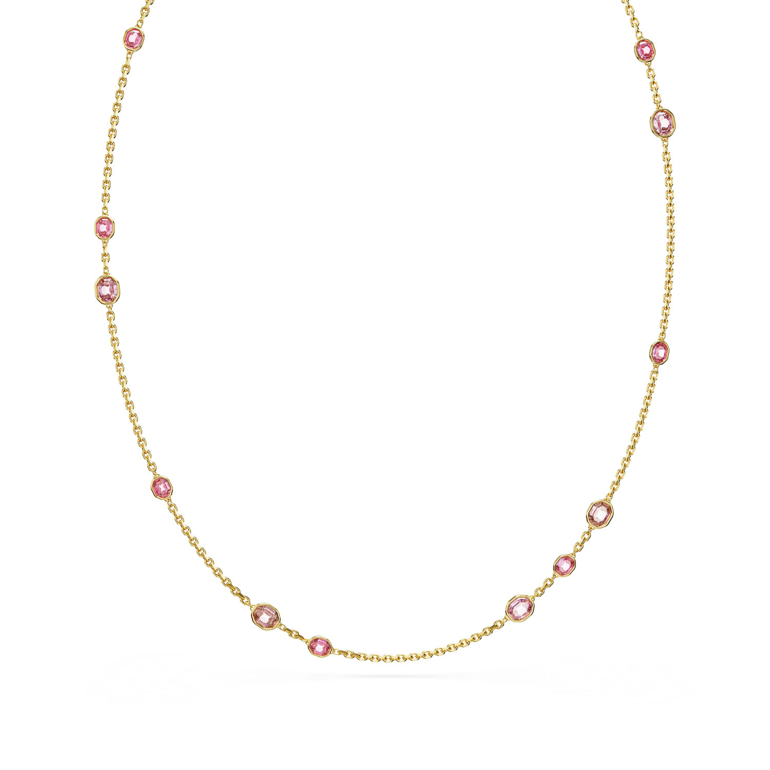 Swarovski - Collana Imber, Taglio ottagonale, Lunga, Rosa, Placcato color oro Ref. 5682533 - SWAROVSKI