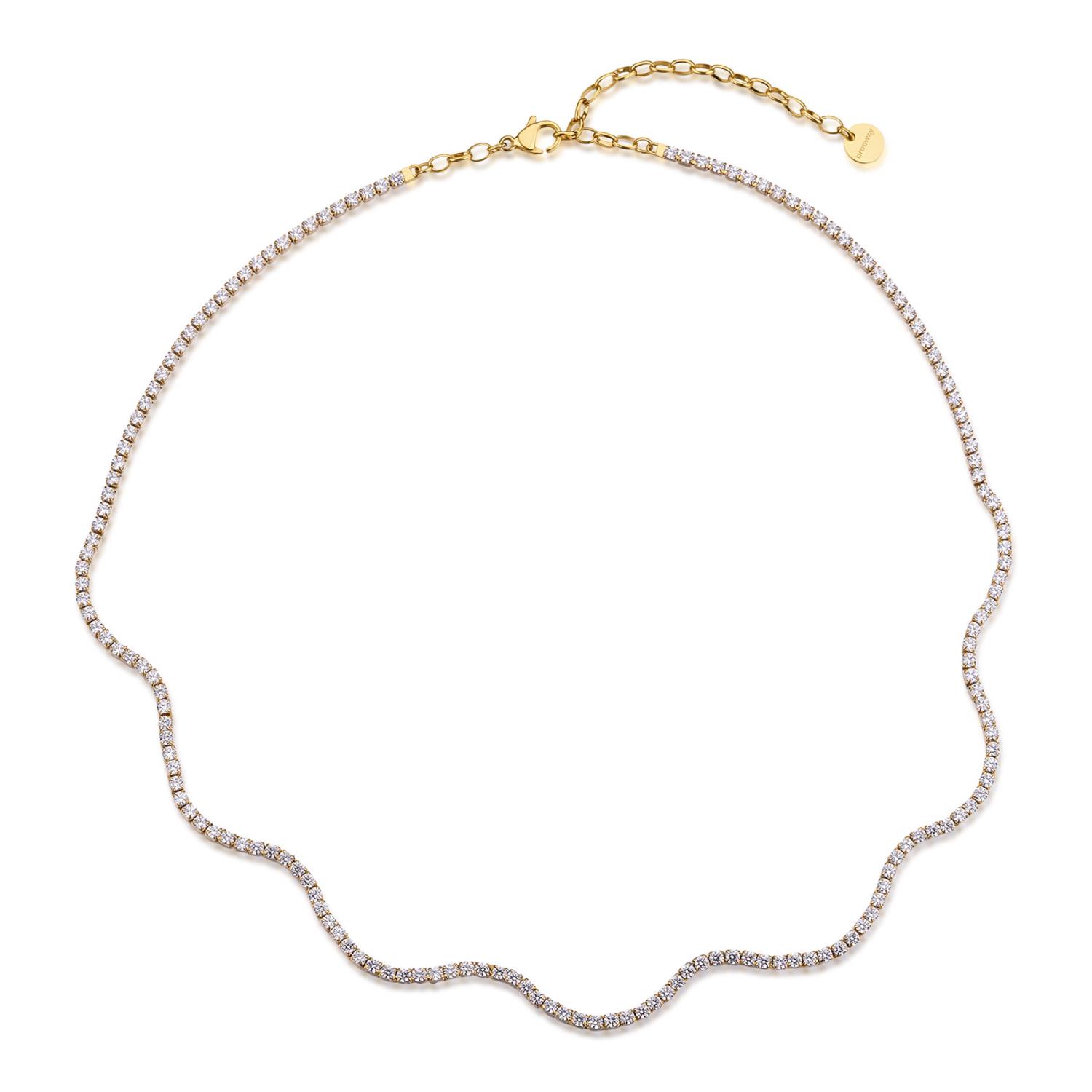 Brosway - Collana DESIDERI in acciaio 316L, finitura pvd colore oro, cubic zirconia white Ref. BEIN030 - BROSWAY