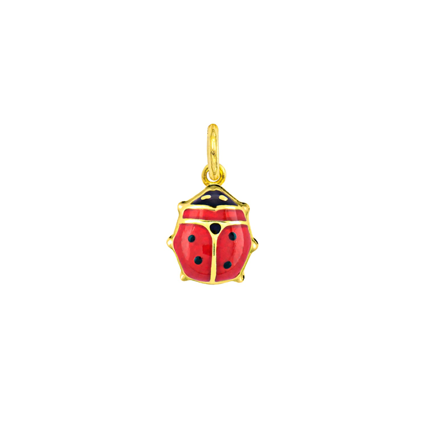 Charm Coccinella in Oro 9 Kt e Smalto Rosso  Ref. A0211G9 - FACCO