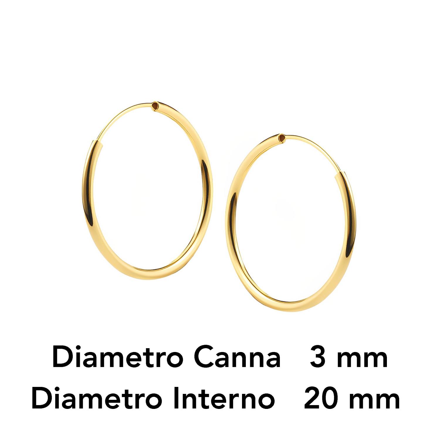 Orecchini Cerchio in Oro Giallo Ref. 772965 - FACCO