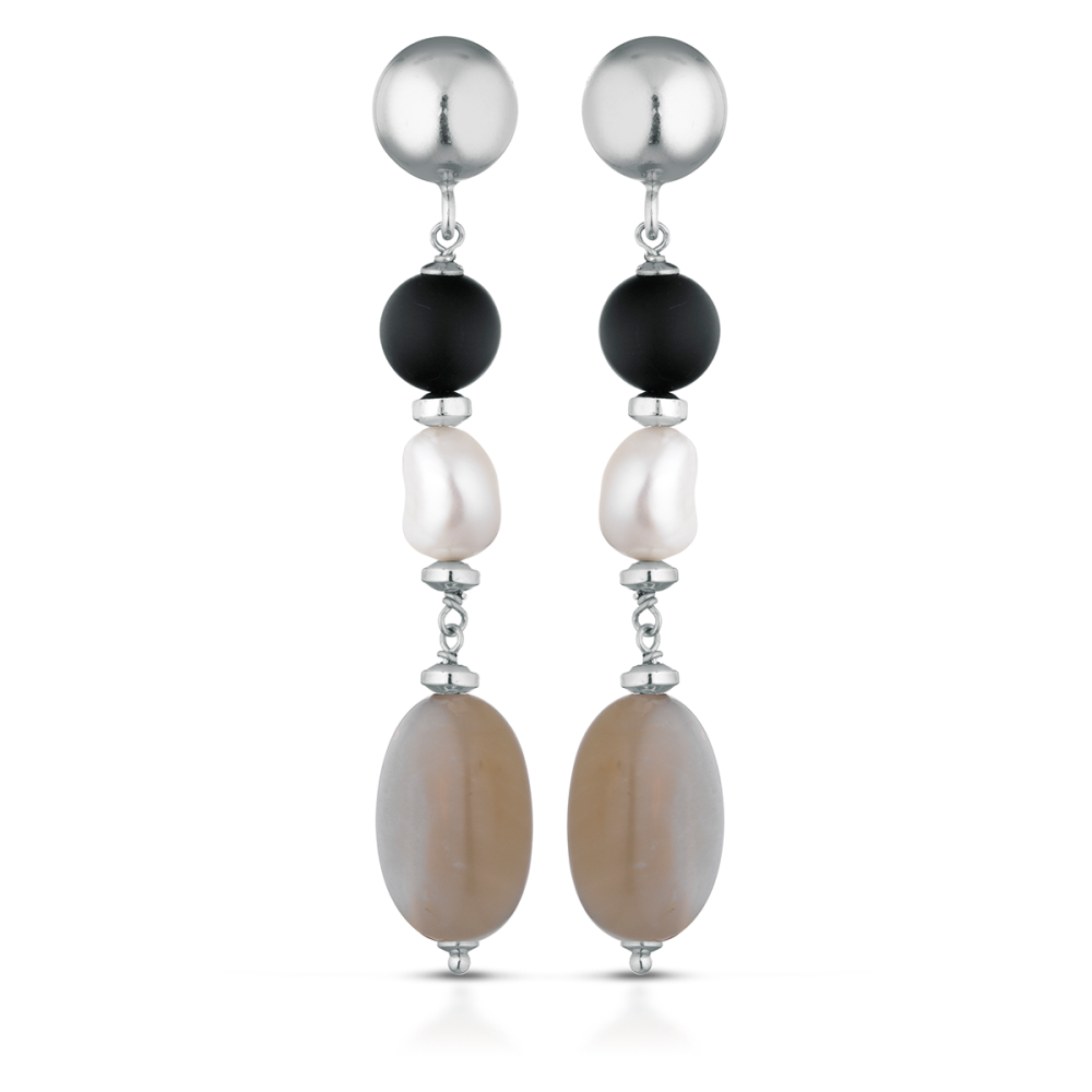 Le Lune - Orecchini Greige Ref. LGEA178 - LE LUNE