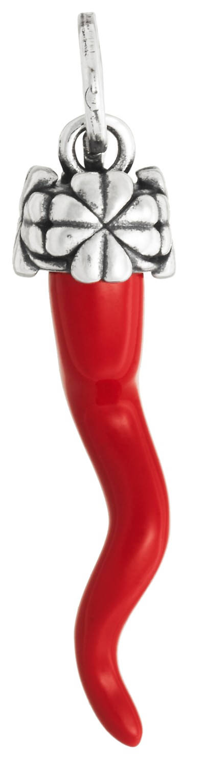 Giovanni Raspini - Charm Corno rosso Quadrifogli Ref. 12480 - GIOVANNI RASPINI