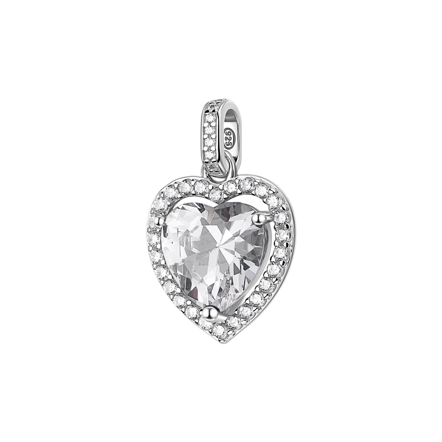Brosway - Pendente FANCY in argento 925/1000 rodiato, a cuore con cubic zirconia white Ref. FIW163 - BROSWAY