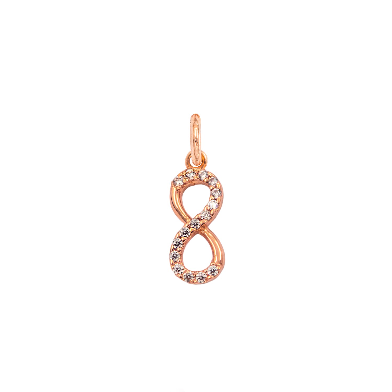 Charm Infinito in Oro 9 Kt e Zirconi  Ref. A0295R9 - FACCO
