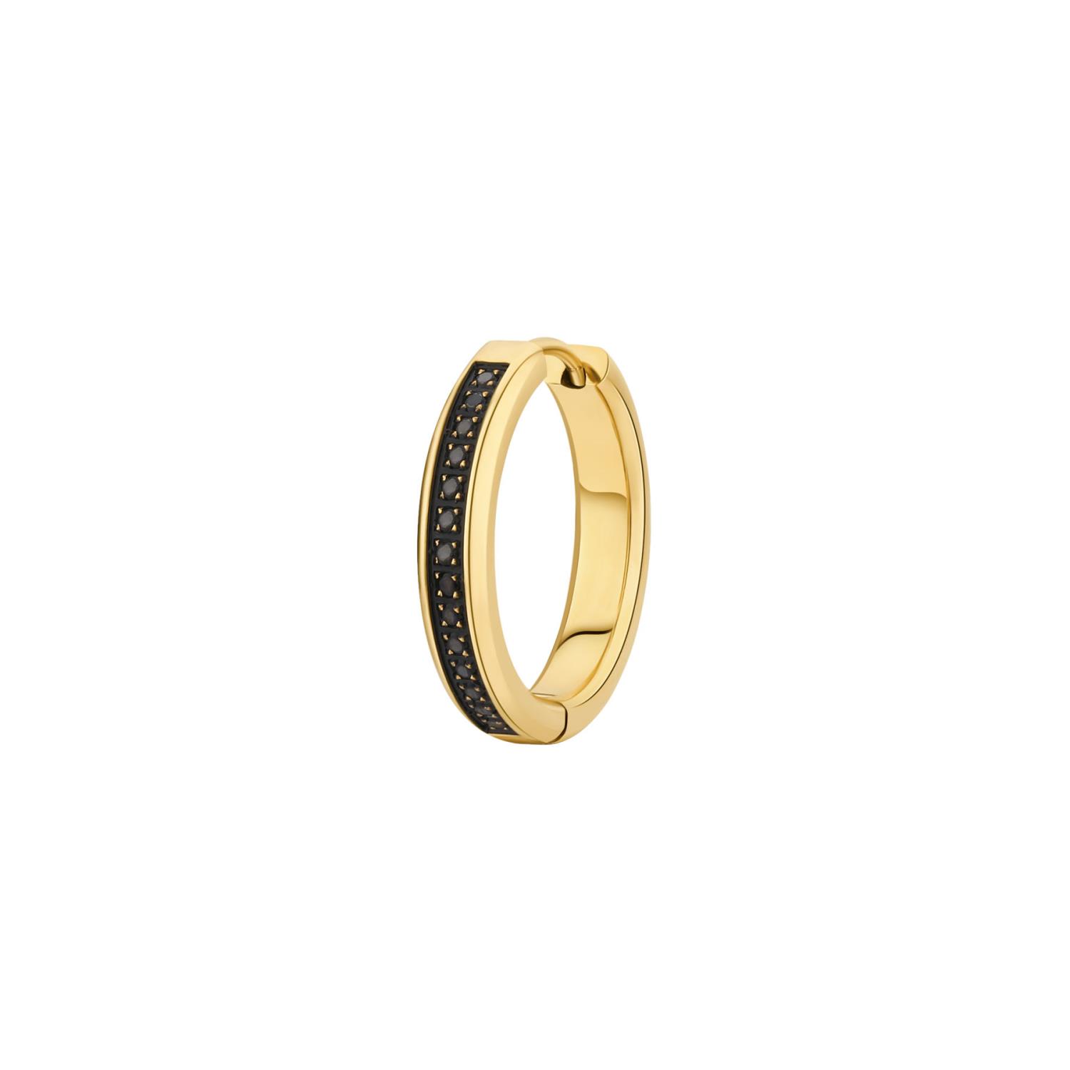 Brosway - Orecchino INK in acciaio e pvd oro e cubic zirconia black Ref. BIK121 - BROSWAY