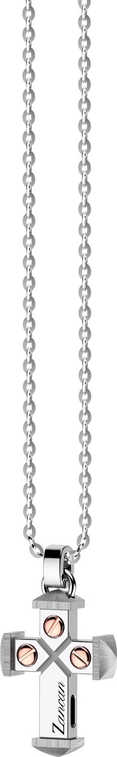 Collana Zancan da uomo in Argento e Oro Rosa Ref. EXC442R - ZANCAN