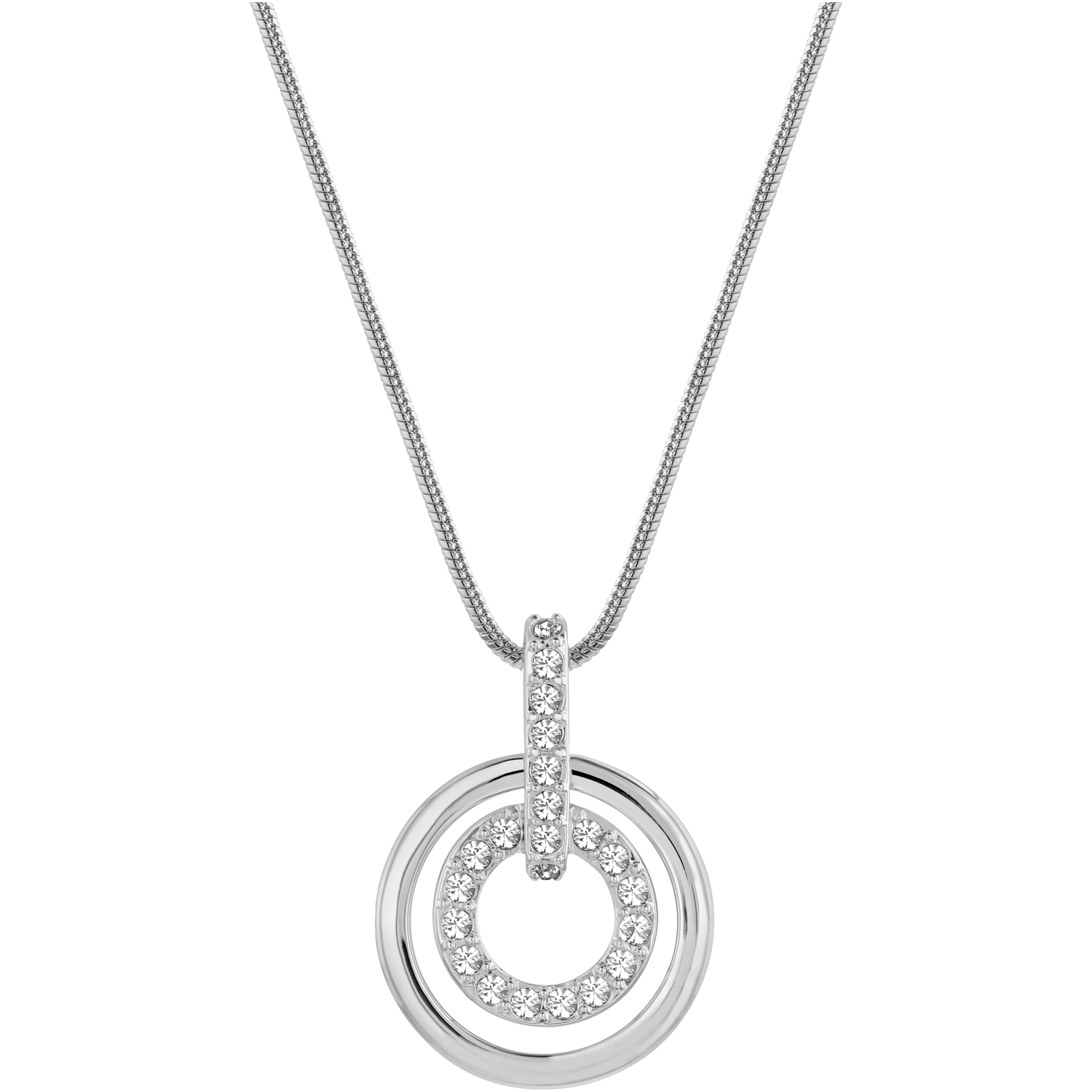 Swarovski - Pendente Circle, bianco, placcatura rodio Ref. 681251 - SWAROVSKI