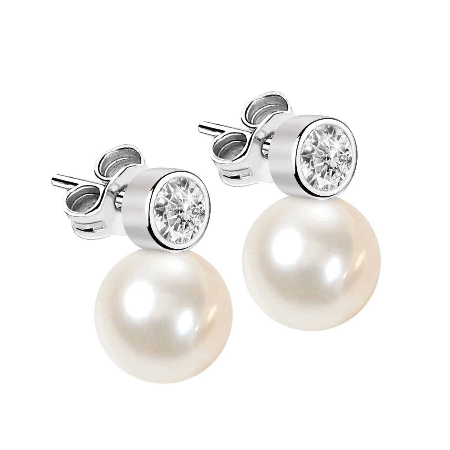 Orecchini Morellato Perla in argento 925, con zirconi e perle - SANH04 - MORELLATO