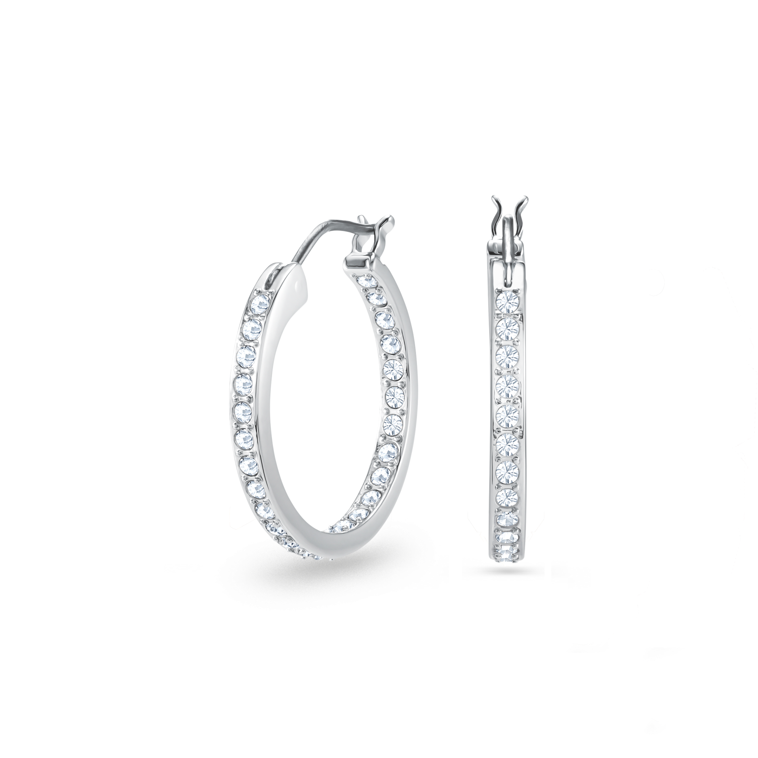 Swarovski - Orecchini Sommerset, bianco, Placcatura rodio Ref. 5616262 - SWAROVSKI