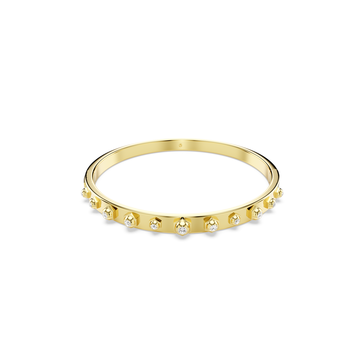 Swarovski - Bracciale rigido Numina, Tagli arrotondati misti, Bianco, Placcato color oro Ref. 5681452 - SWAROVSKI