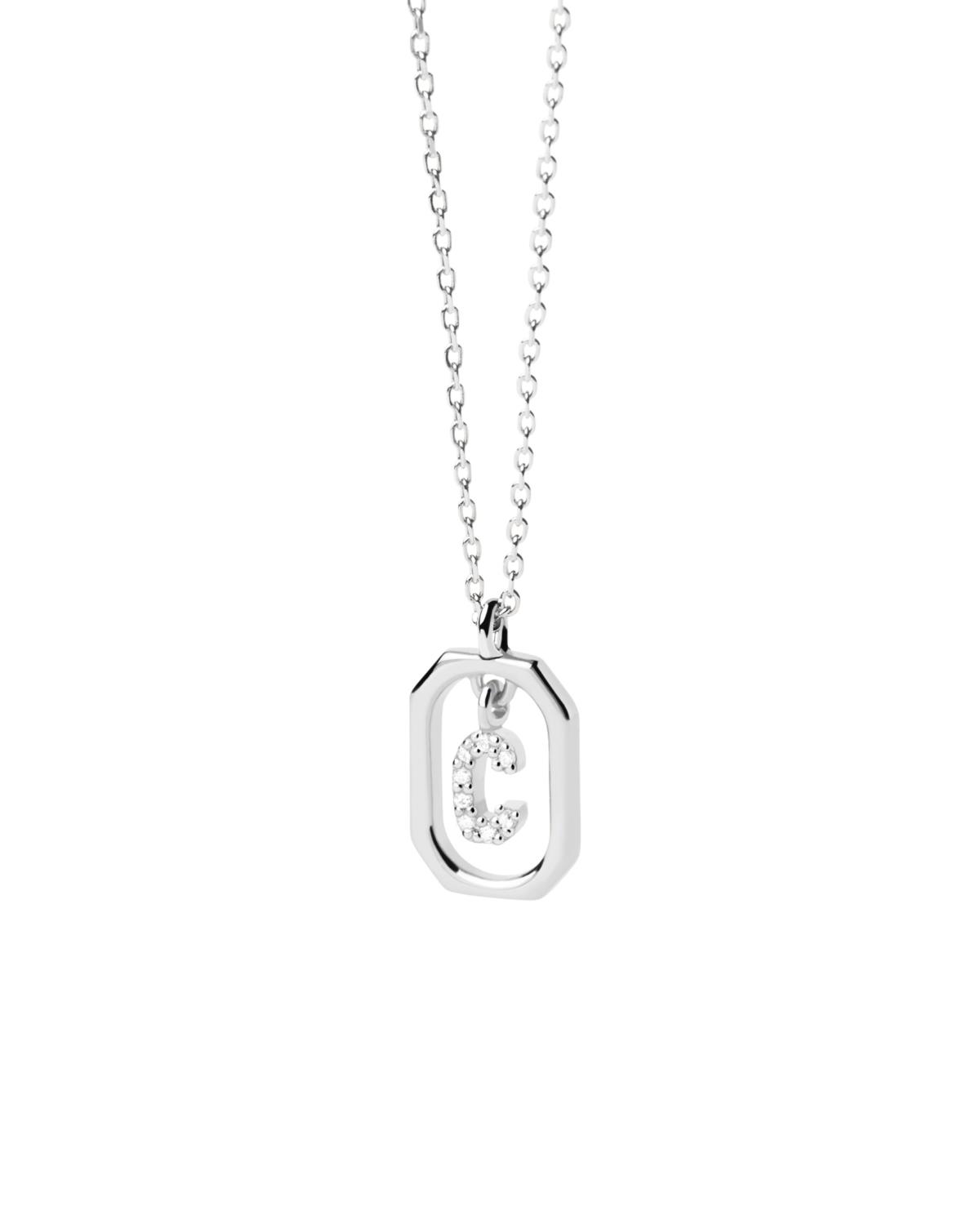 Collana PDPaola Mini Letter Silver C Ref. CO02-514-U - PDP