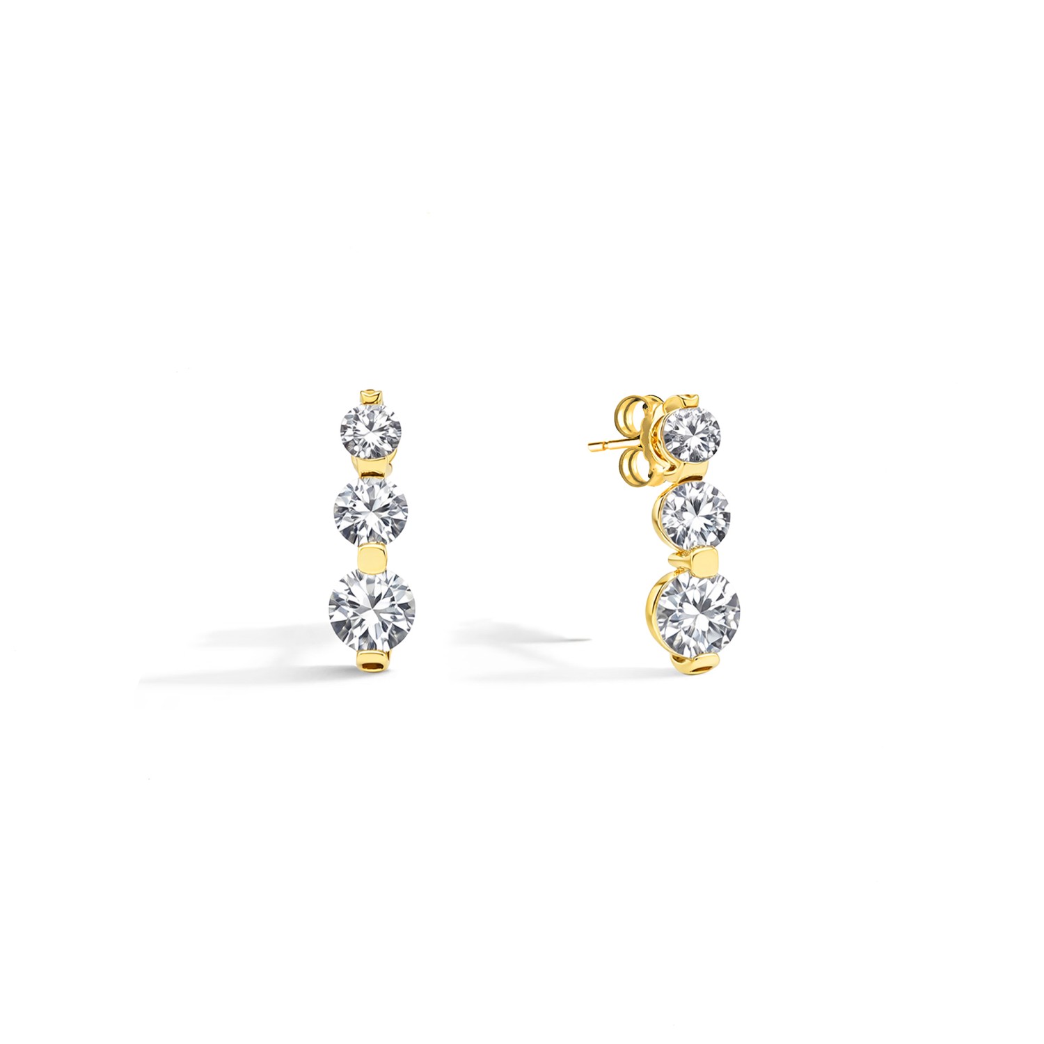 Orecchini LUCE in Oro 9 Kt e Zirconi  Ref. 719840 - FACCO