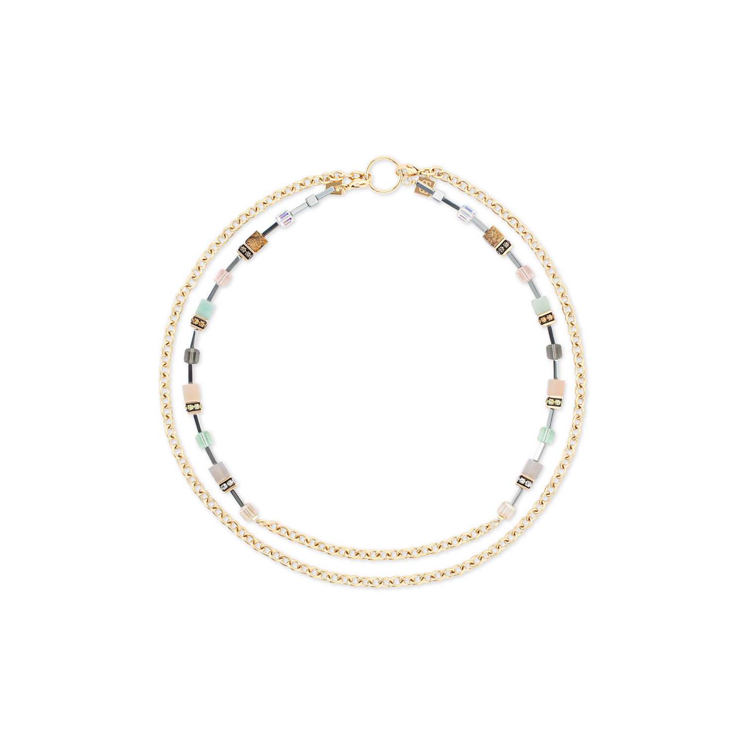 Coeur De Lion - Collana GeoCUBE&reg; Iconic Boho oro-multicolore Ref. 3042/10-1576 - CDL