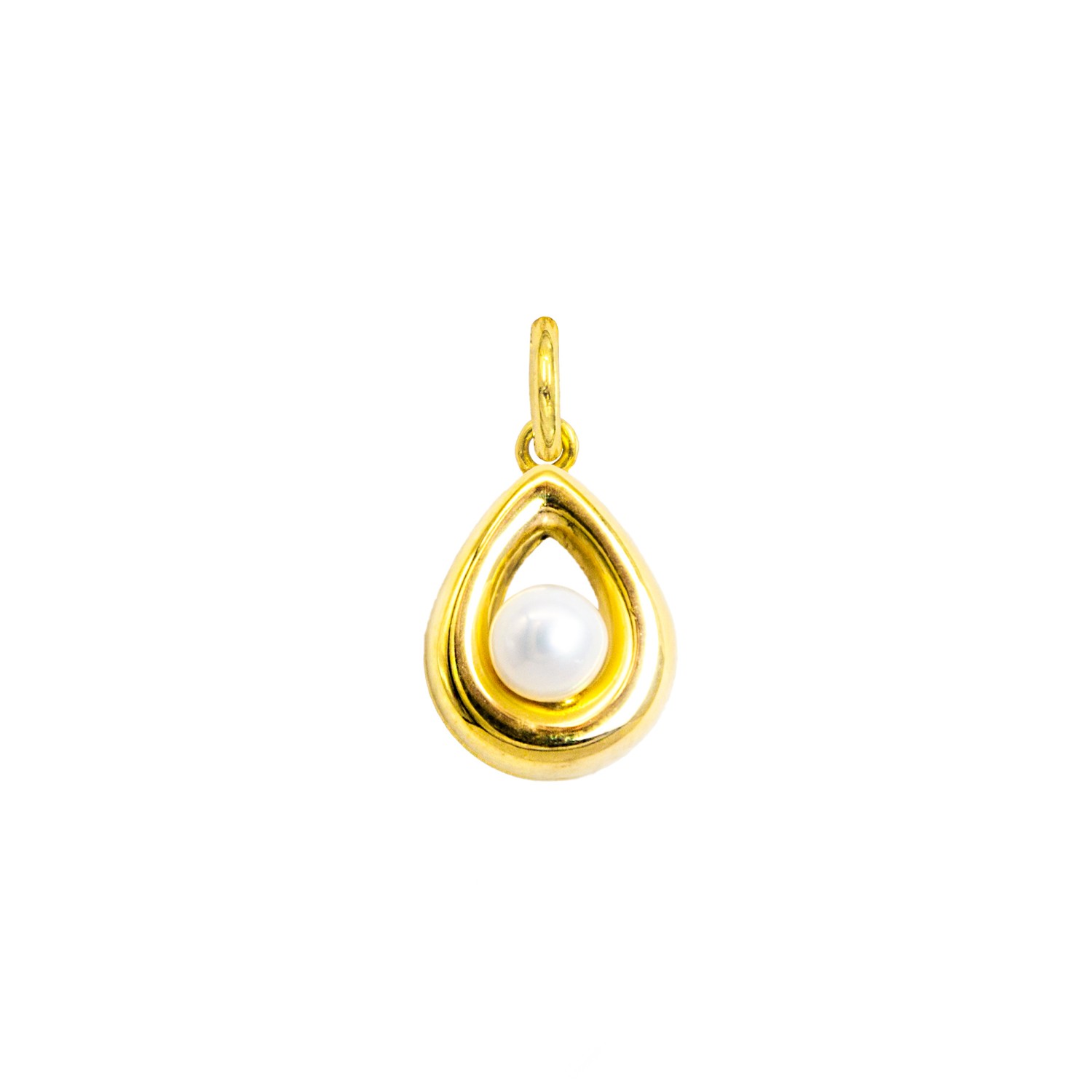 Charm Goccia in Oro 9 Kt e Perla  Ref. A0163G9 - FACCO