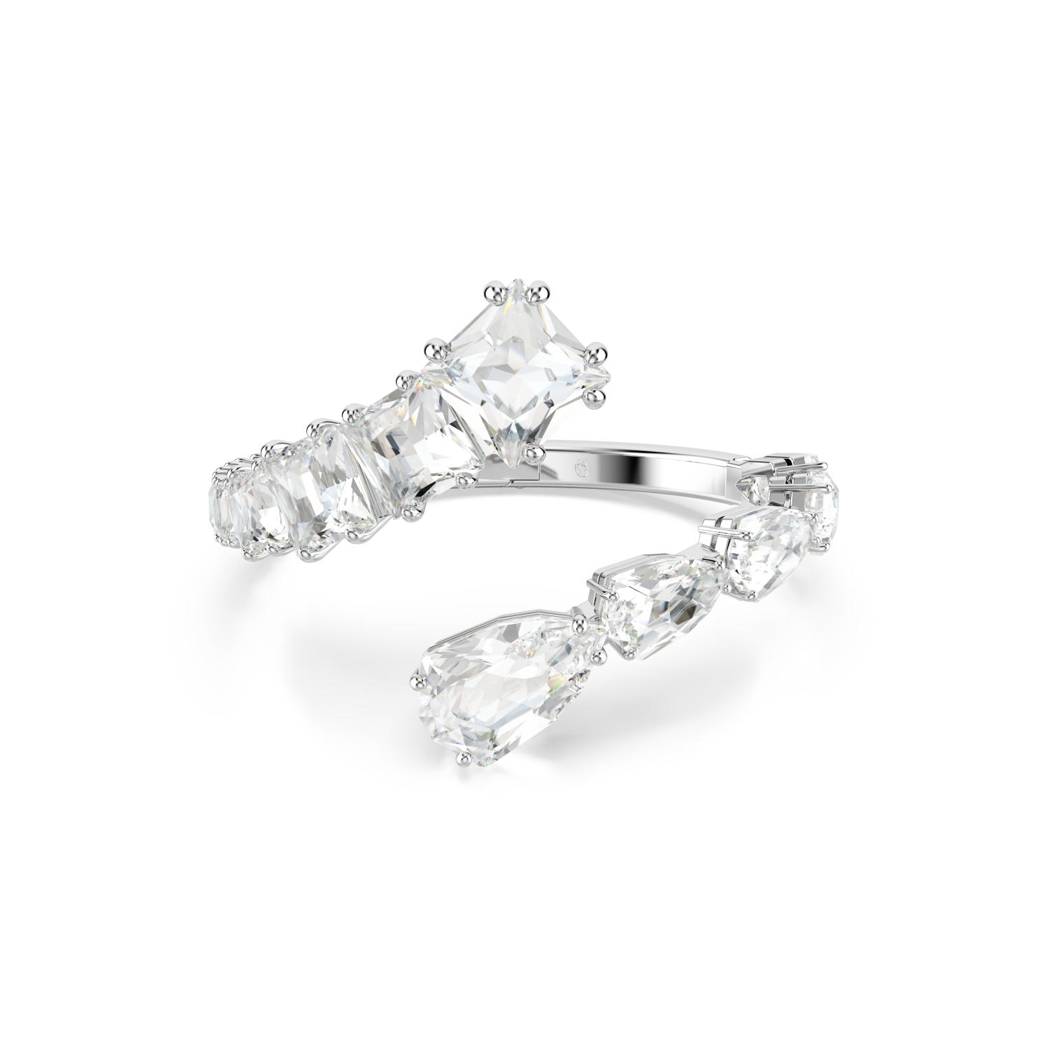 Swarovski - Bracciale rigido Matrix, Taglio misto, Bianco, Placcato rodio Ref. 5692519 - SWAROVSKI