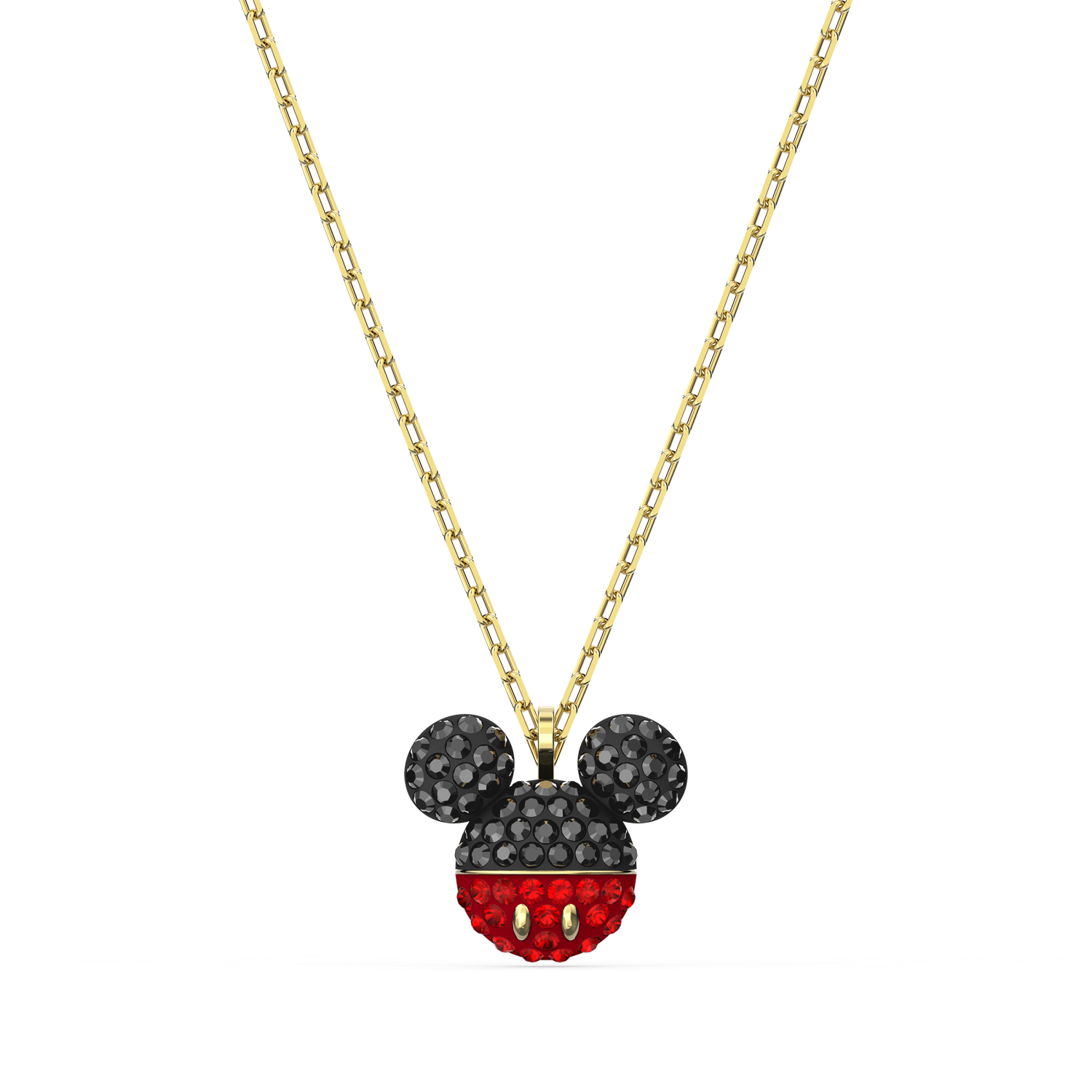Swarovski - Pendente Mickey, Nero, Placcato color oro Ref. 5559176 - SWAROVSKI