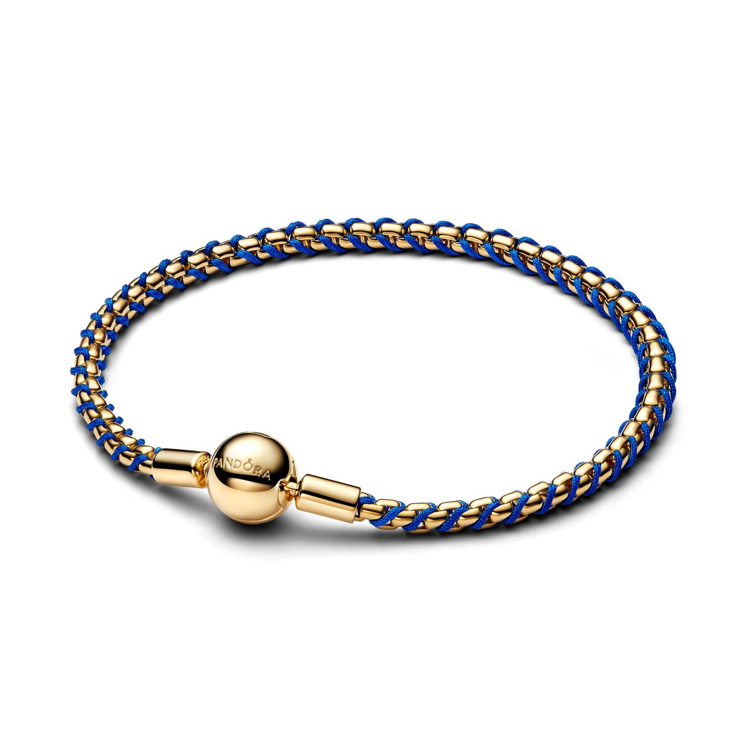Pandora -  Bracciale Intreccio Tessuto Blu  Ref. 563816C02-17 - PANDORA