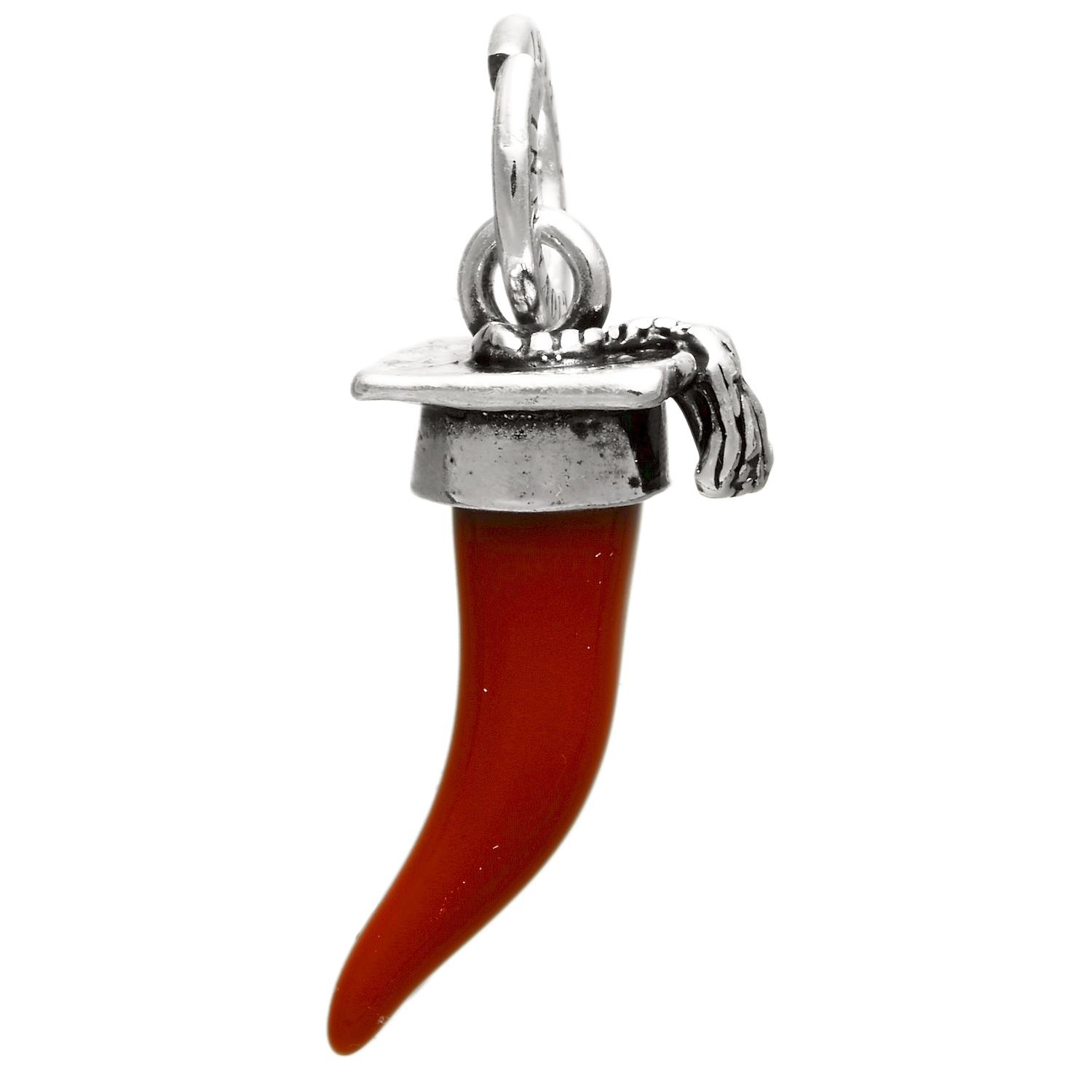 Giovanni Raspini - Charm Corno Rosso Laurea Ref. 10991 - GIOVANNI RASPINI