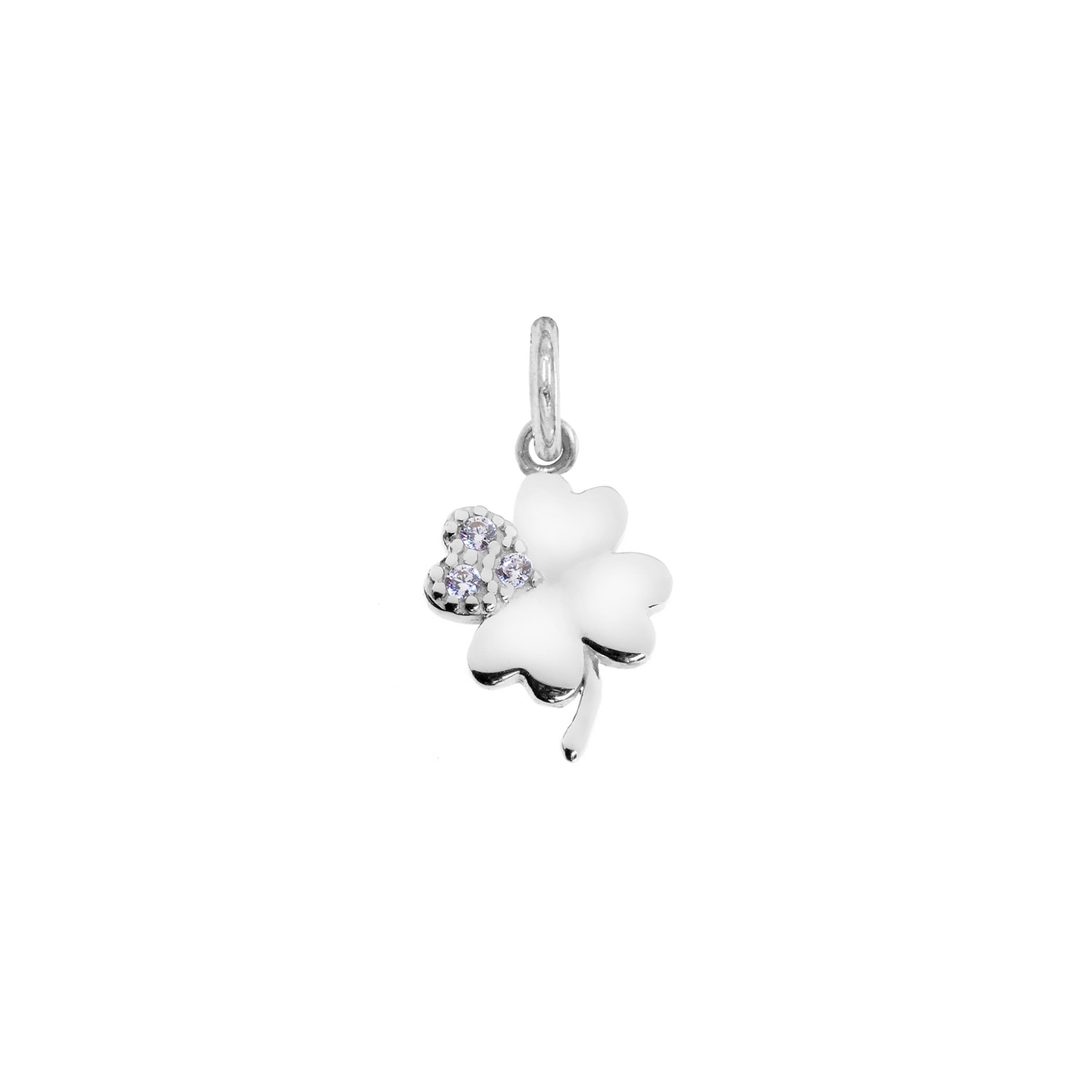 Charm Quadrifoglio in Oro 9 Kt e Zirconi  Ref. A0125B9 - FACCO