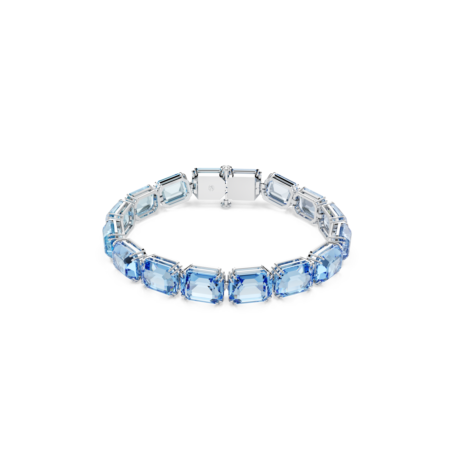 Swarovski - Braccialetto Millenia, Taglio Octagon, Sfumatura di colore, Blu, Placcato rodio Ref. 5694135 - SWAROVSKI