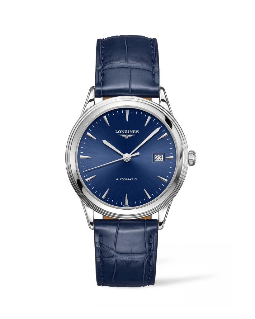 FLAGSHIP QUADRANTE BLU CINTURINO ALLIGATORE Ref. L4.974.4.92.2 - LONGINES