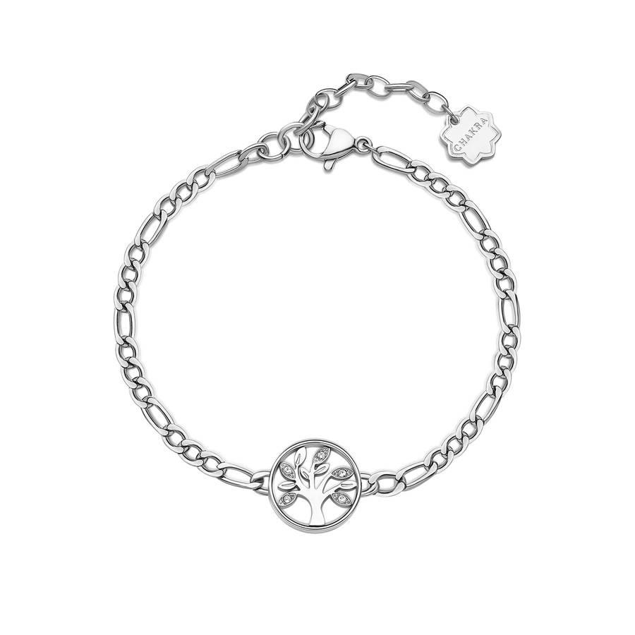 Brosway - Bracciale CHARKA in acciaio, albero della vita con cristalli biachi Ref. BHKB143 - BROSWAY