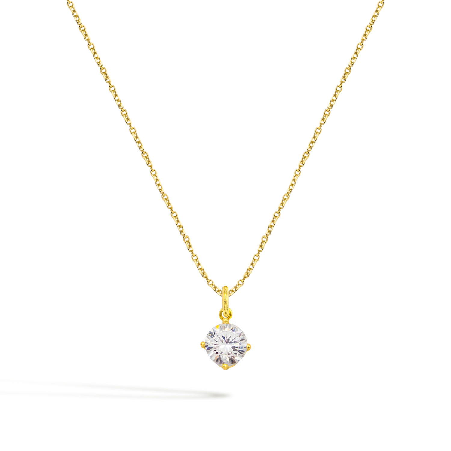 Collana Luce in Oro 9 Kt e Zirconi  Ref. C0335G9 - FACCO