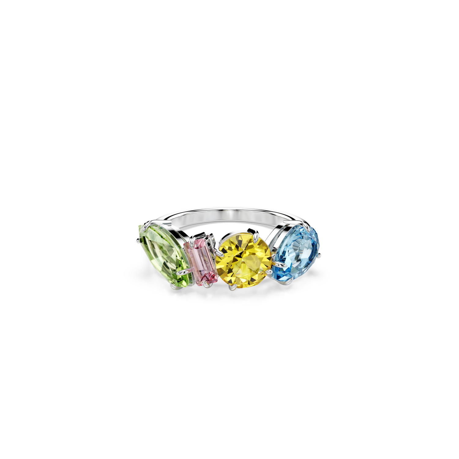 Swarovski - Anello Gema, Taglio misto, Multicolore, Placcato rodio Ref. 5708939 - SWAROVSKI