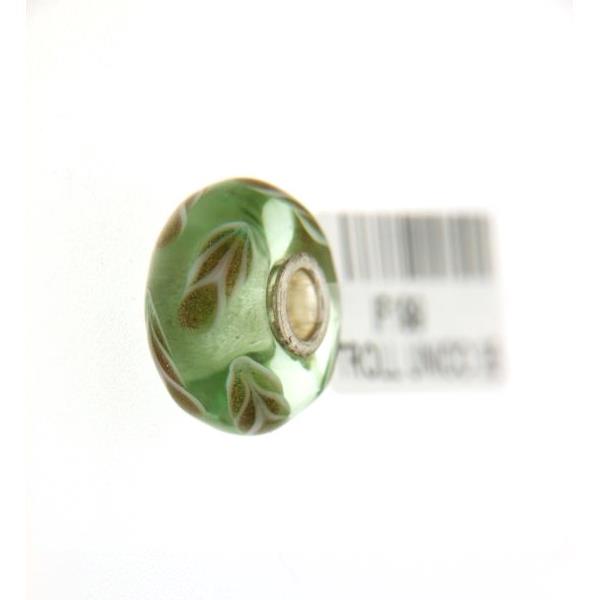 Trollbeads Unico in Vetro - OOAK Original Trollbeads  verde con grano Rif. UNICO 35 - TROLLBEADS
