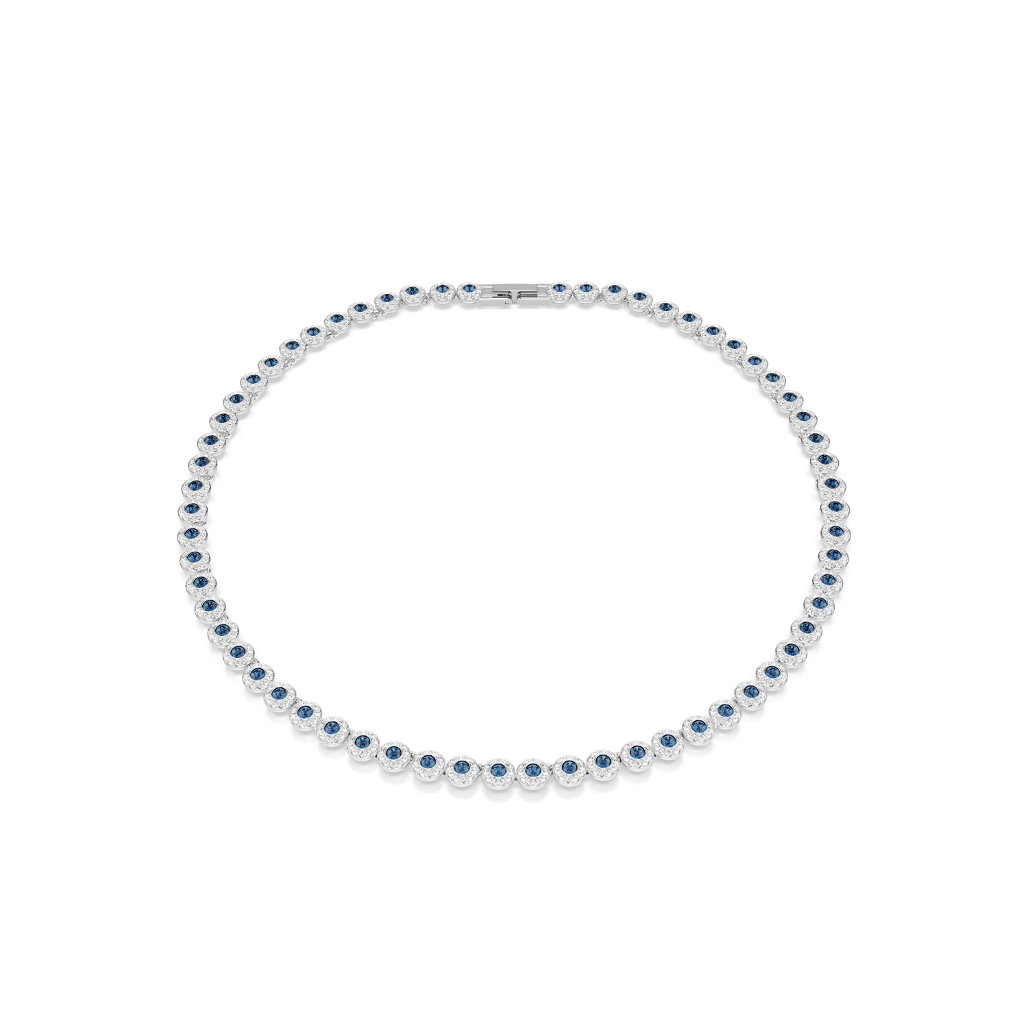 Swarovski - Collana Una Angelic, Taglio Round, Blu, Placcato rodio Ref. 5733402 - SWAROVSKI