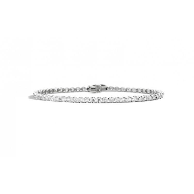 BRACCIALE RECARLO - FACEROUND CON DIAMANTI BIANCHI Modello: T66SE007/D-18 - RECARLO