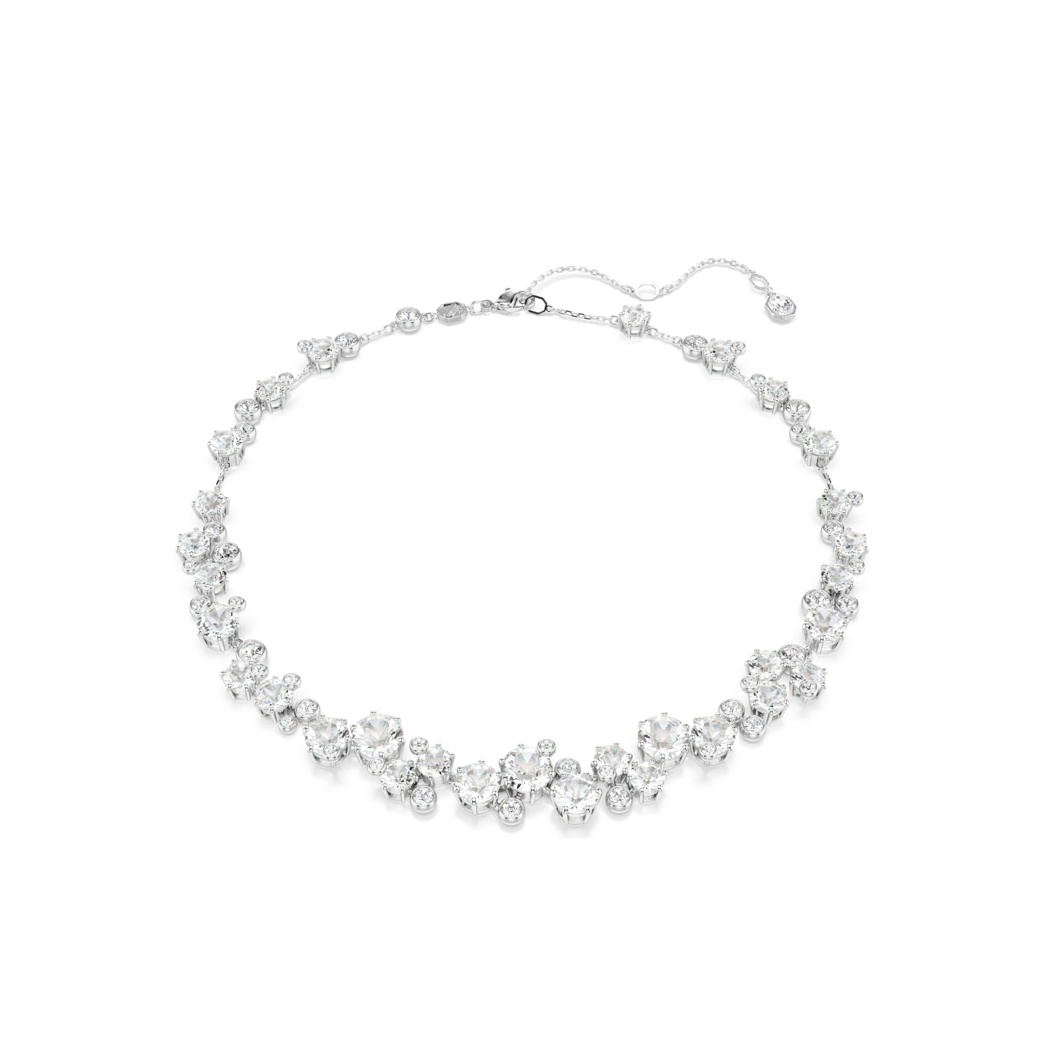 Swarovski - Collana Constella, Taglio Round, Bianca, Placcato rodio Ref. 5722472 - SWAROVSKI