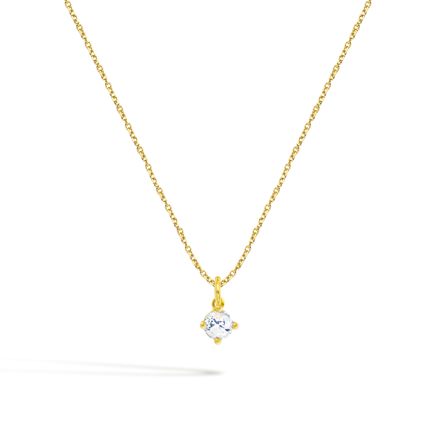 Collana Luce in Oro 9 Kt e Zirconi  Ref. C0173G9 - FACCO