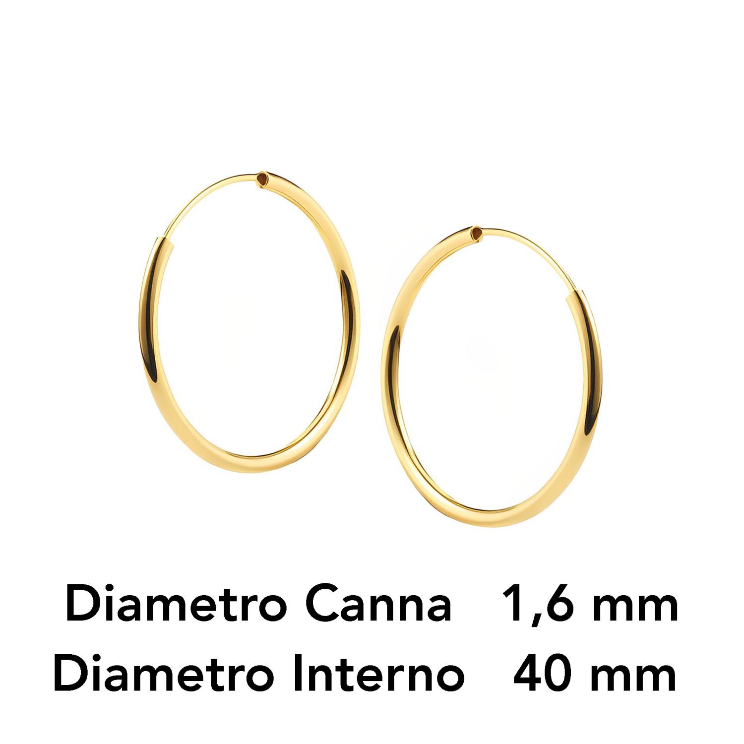 Orecchini Cerchio in Oro Giallo Ref. 772953 - FACCO