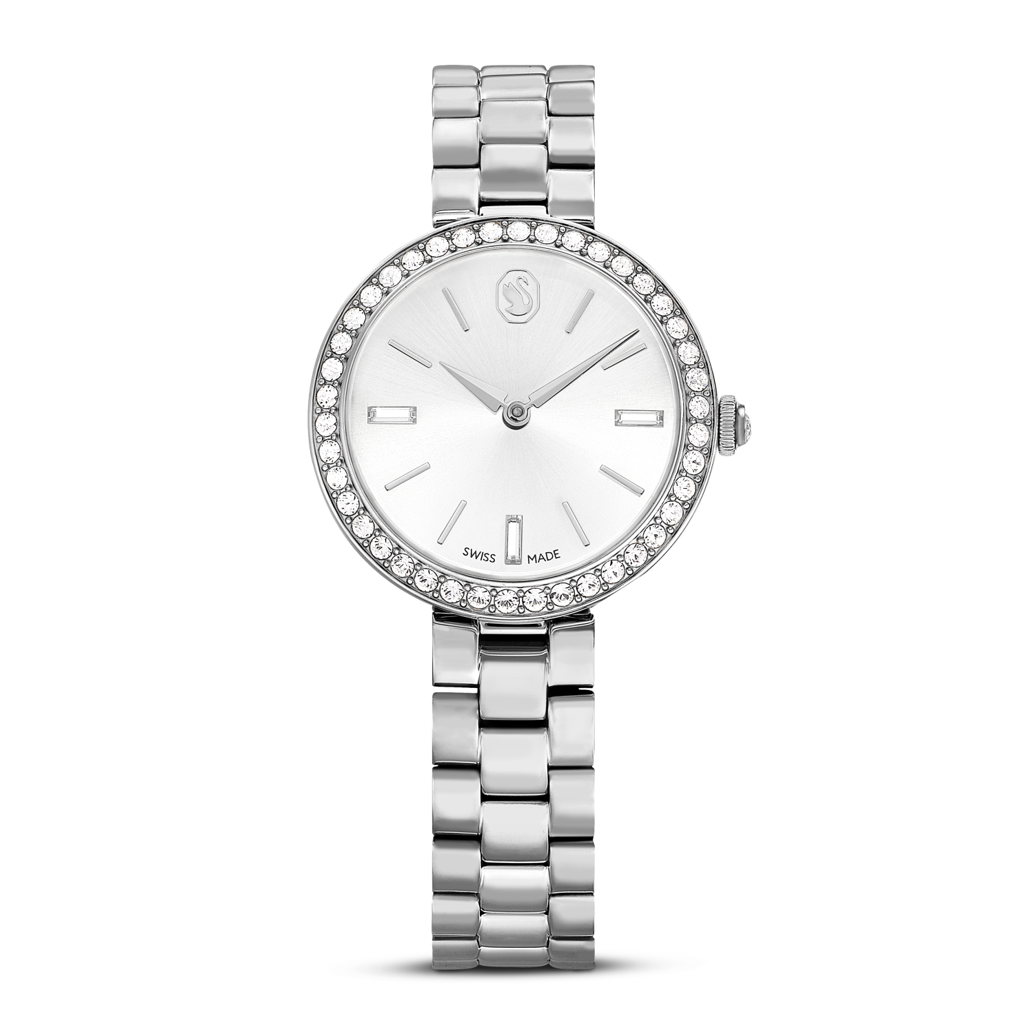 Swarovski - Orologio Certa, Fabbricato in Svizzera, Bracciale di metallo, Tono argentato, Acciaio inossidabile Ref. 5672998 - SWAROVSKI