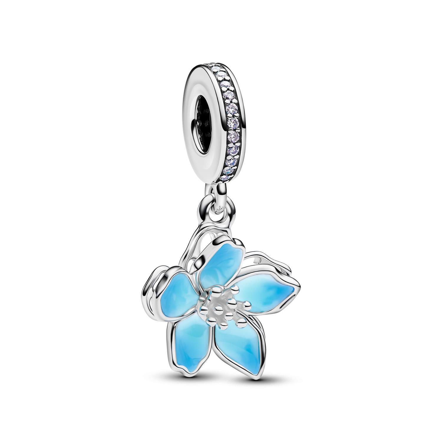 Pandora - Pendente Fiore di ciliegio blu Ref. 790667C02 - PANDORA